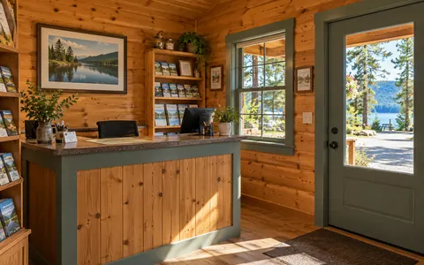 Check-in office, example photo